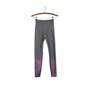 Beyond Yoga Alloy Ombre Leggings High Waisted Gray Pink Metallic Size Small